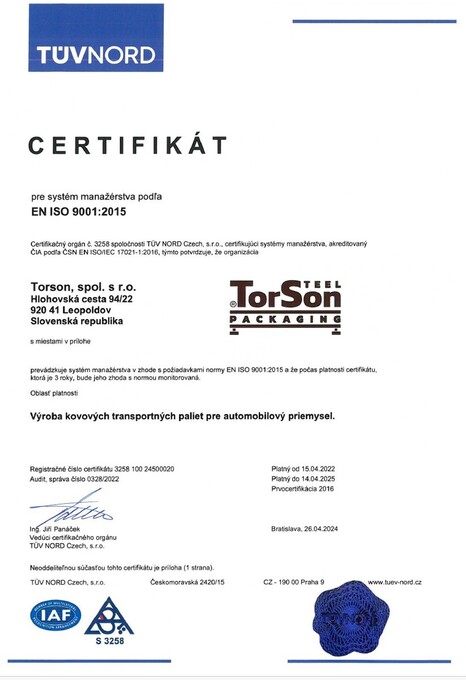 EN ISO 9001 sk